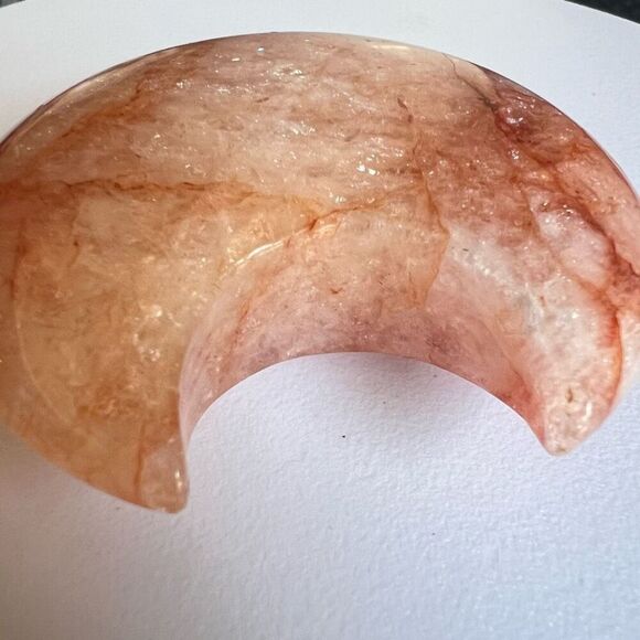 Fire Quartz Crystal Crescent‎ Moon (2) - Picture 4 of 11
